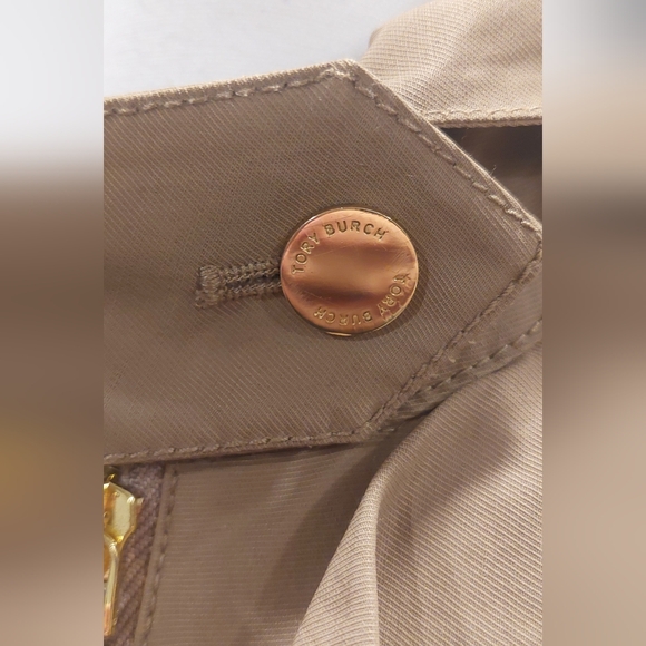 Tory Burch Tan Ruffle Front Trench Coat - Picture 3 of 10